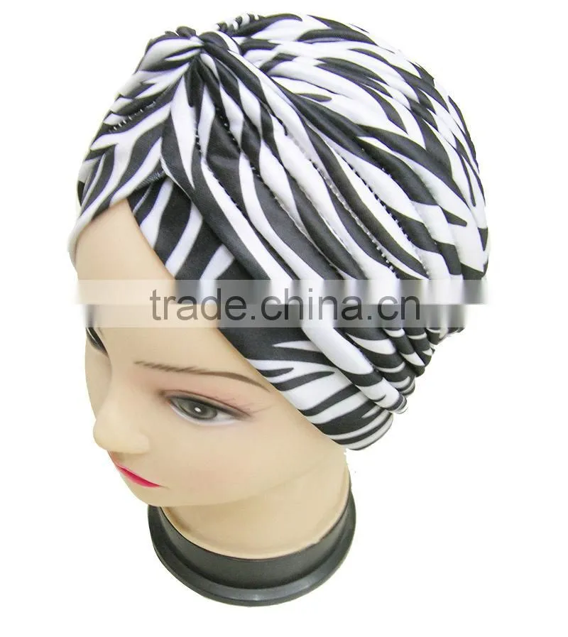 zebra Turban Head Wrap Band headband Hat Cap Chemo Bandanan