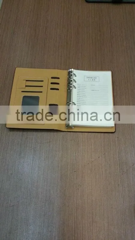 spiral bound leather notebook