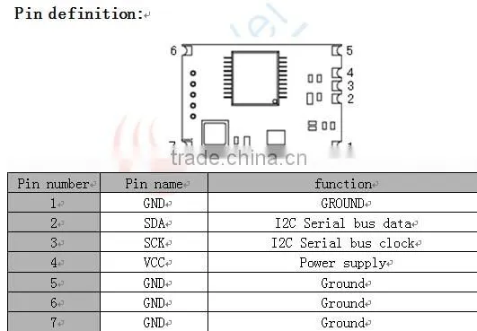 SPC02 Compass pressure pedometer module