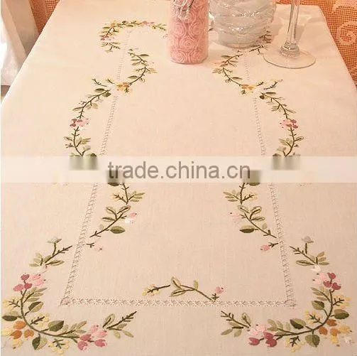 hand emroidery table cloth