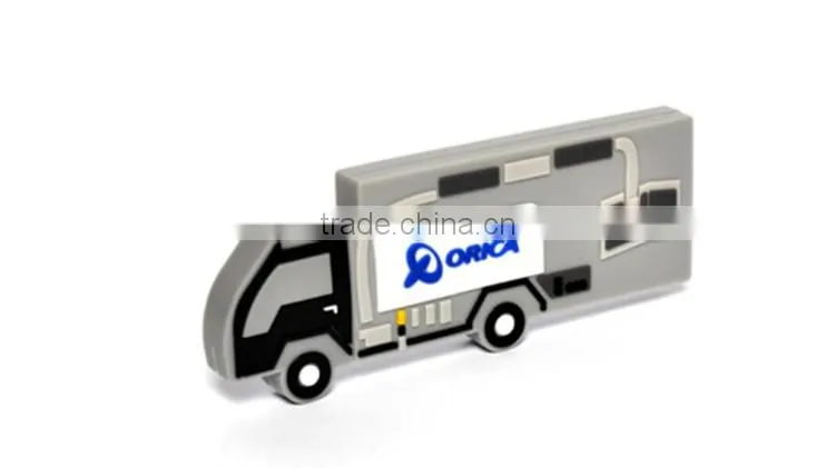 promotional gift cartoon car PVC custom usb flash drive