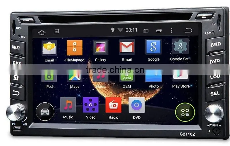 2din 6.2inch capacitive touch screen dvd player for car android with WIFI 3G DVD GPS BT