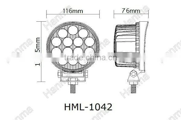 42W LED work light for truck lighting,Agricultural tractor,excvavtor,trailer,marine,offroad vehicles