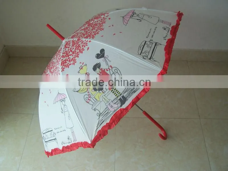 adult beauty pattern lace side printing full body umbrella for sale