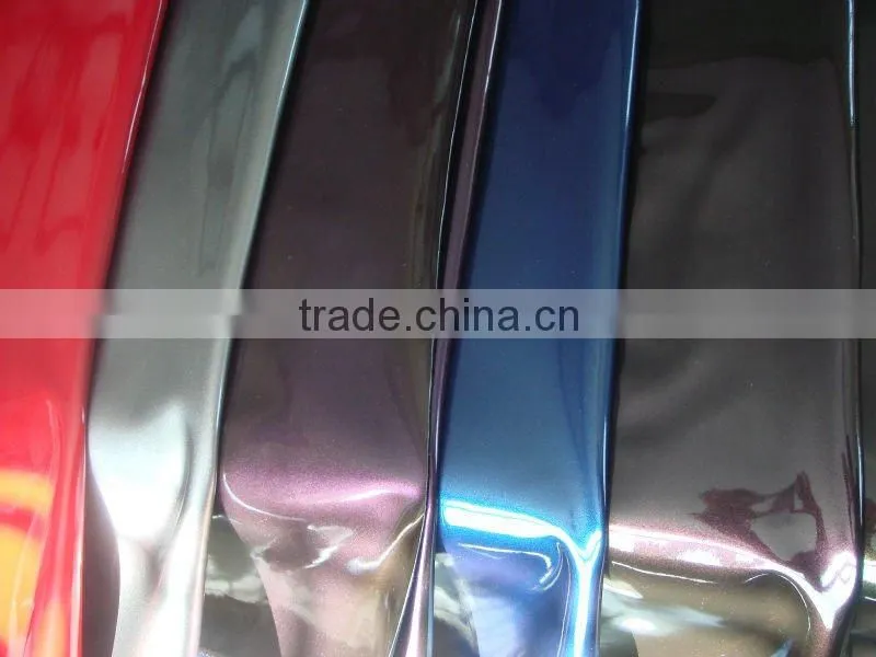 faux shiny pu leather for bag with T/C stretch backing