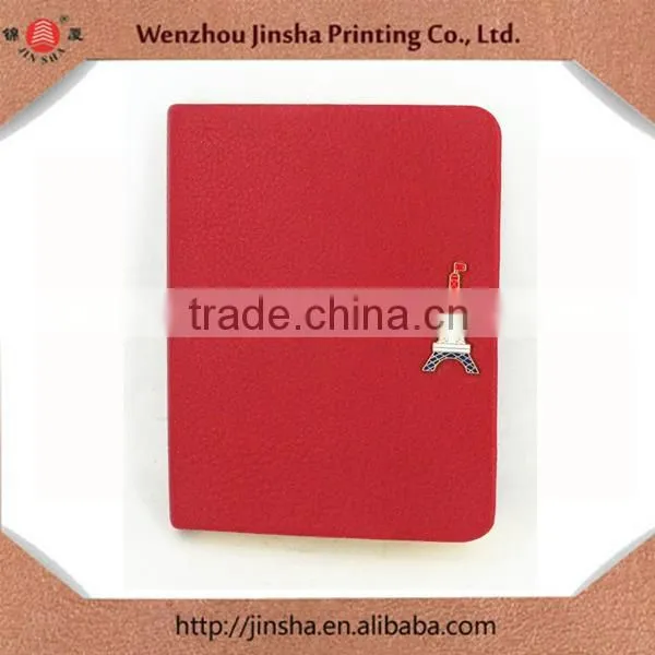Leather Cover Customized Logo Attached Notebook