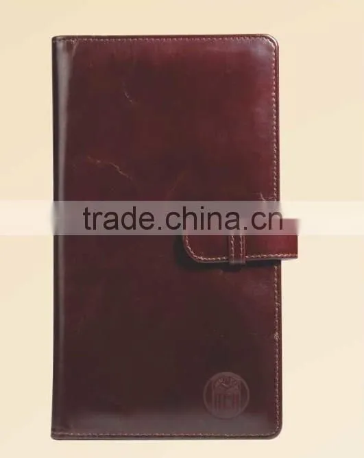 creative leather passport holder gift set with leather wallet leather luggage tag in gift box