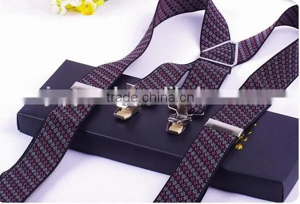 High quality micro woven fabric suspender for business gifts