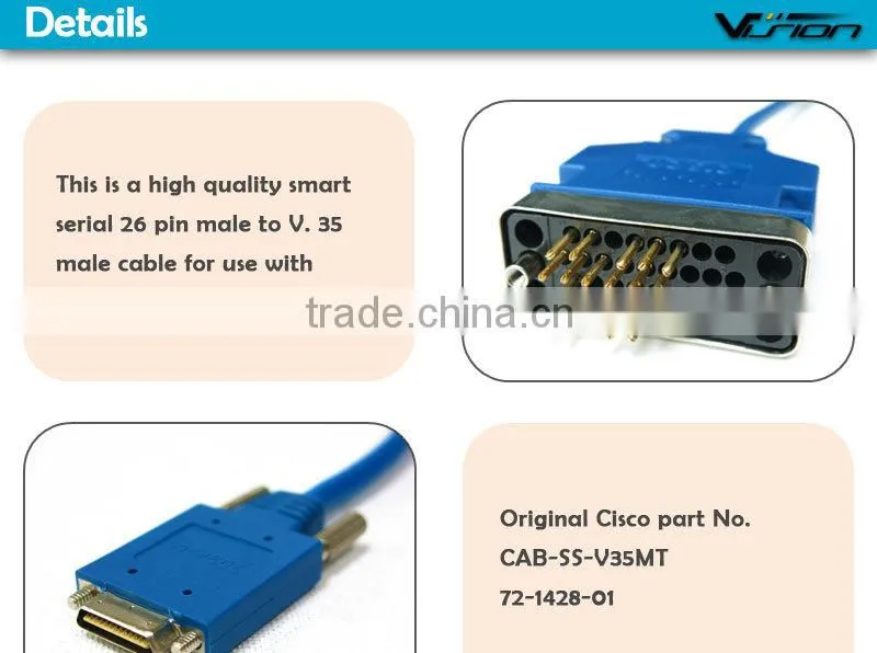 10FT CAB-SS-V35MT Cisco V.35 DTE male Smart Serial Cable