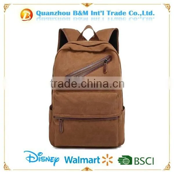 Canvas daily backpack bags for girls