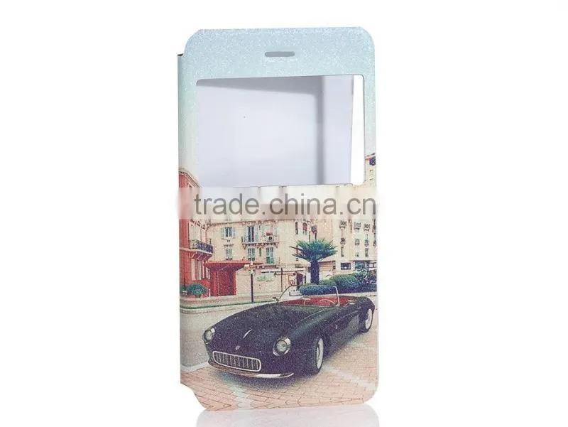 Concise design pu cell phone case animal for samsung gt-18552