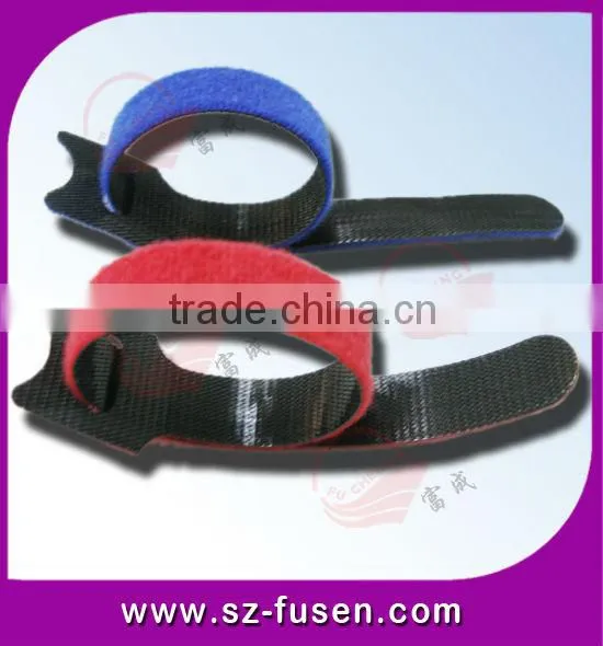 Custom Fastener magic tape Cable Ties With White