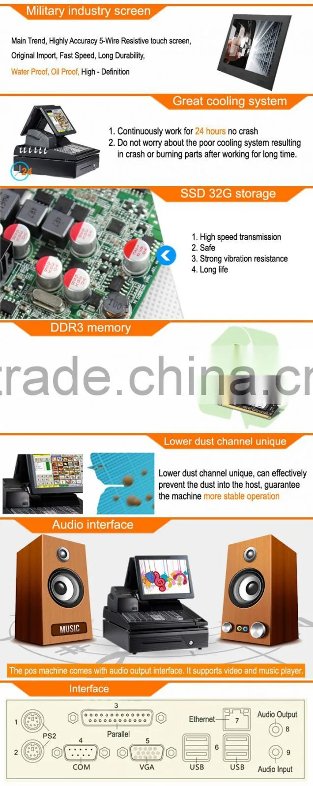 Pos Manufacturer All In One Pos System With Restaurant Pos Software IPOS08