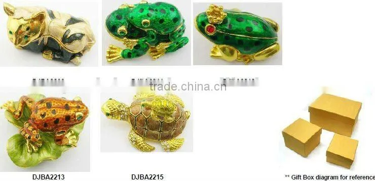 metal alloy turtle trinket jewelry box with magnet closure,good quality and various designs,pass SGS factory audit