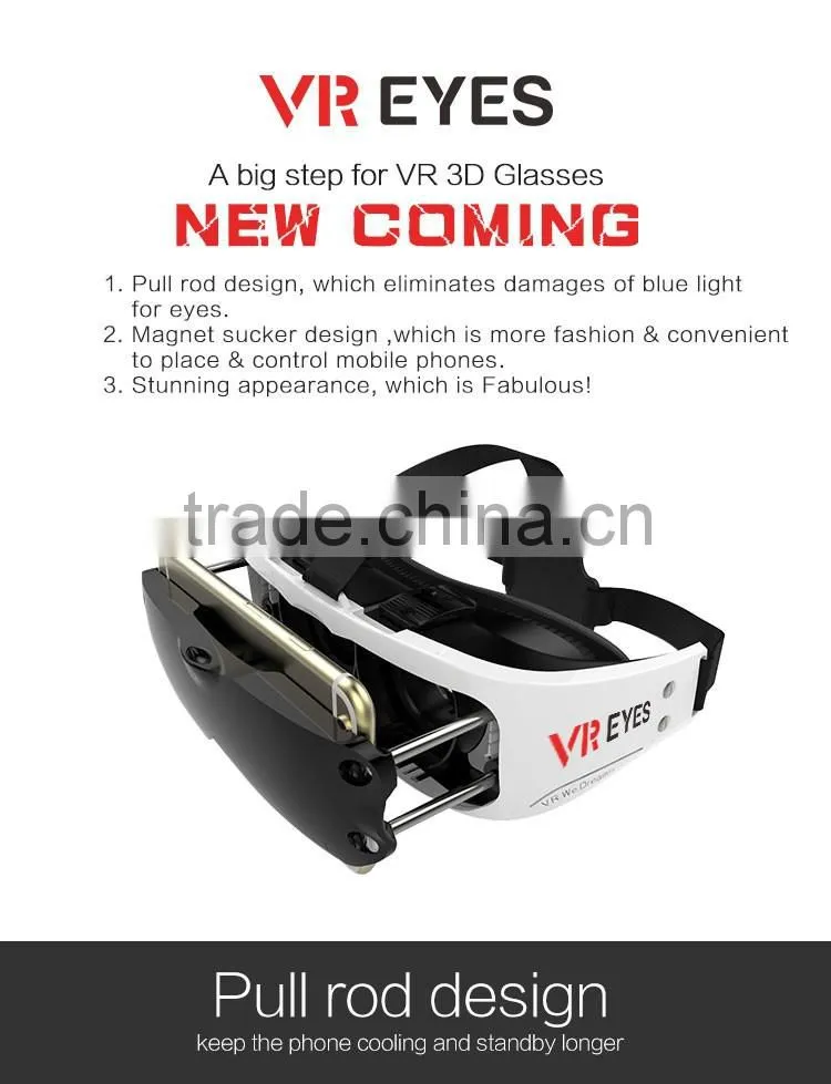 Newest fashion VR BOX VR EYES four colors 3D virtual reality glasses