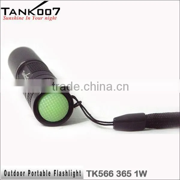 Aluminum 1W 365nm UV Torch AA Battery