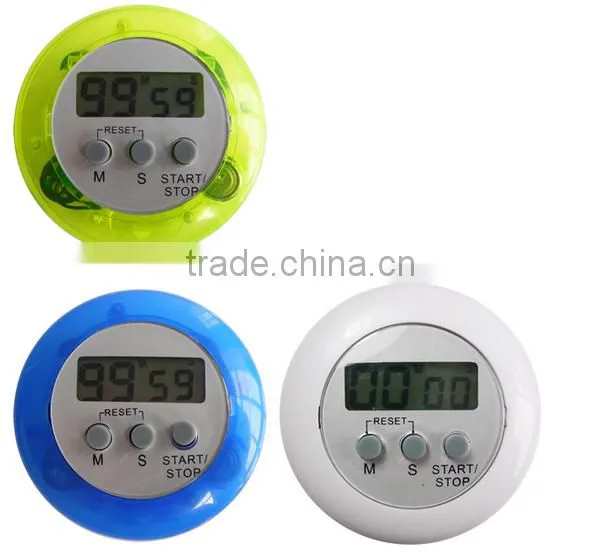 Round Shape Digital Kitchen Countdown Timer for school,laboratory,timing with LCD display