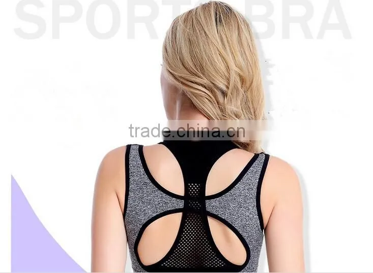 Women Padded Top Athletic Vest Gym Fitness Stretch Cotton Seamless Sports Bra