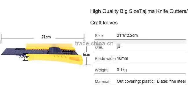 High Quality Big Size Tajima Knife Cutters/ Craft knives