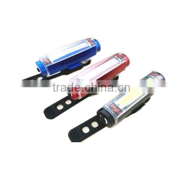 S630A 3W COB rechargeable bicycle light with Li-ion Rechargeable Battery warning bike light