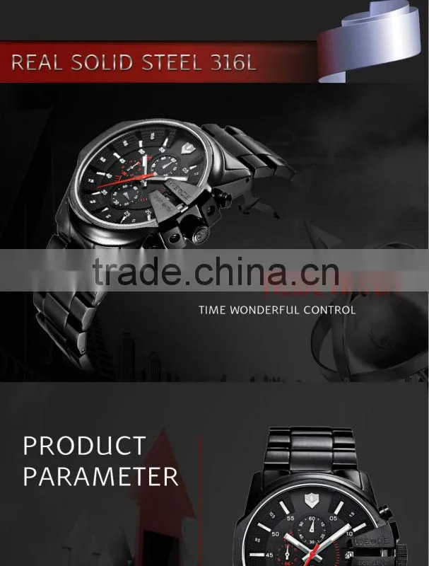 WEIDE Luxury Brand New promotional watch Sports Full Steel watches made in hong kong Military wrist Watches Quartz WG93003