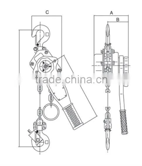 0.75 ton lever block