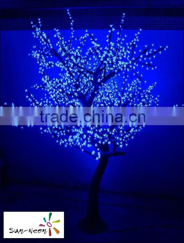 Colorful nice design plastic cherry blossom tree led artificial outdoor decoration cherry blossom tree with high quality