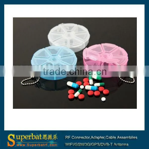 Round Daily Weekly 7 Days Tablet Pill Medicine Box Holder Storage Organizer Case