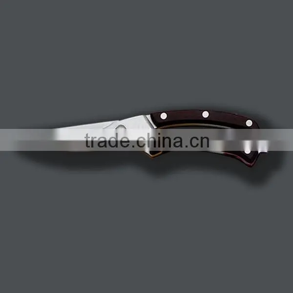 Stainless steel poultry scissors with wooden handle