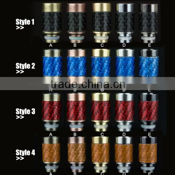 New design colorful carbon fiber drip tip e-cigarette drip tip large in stock