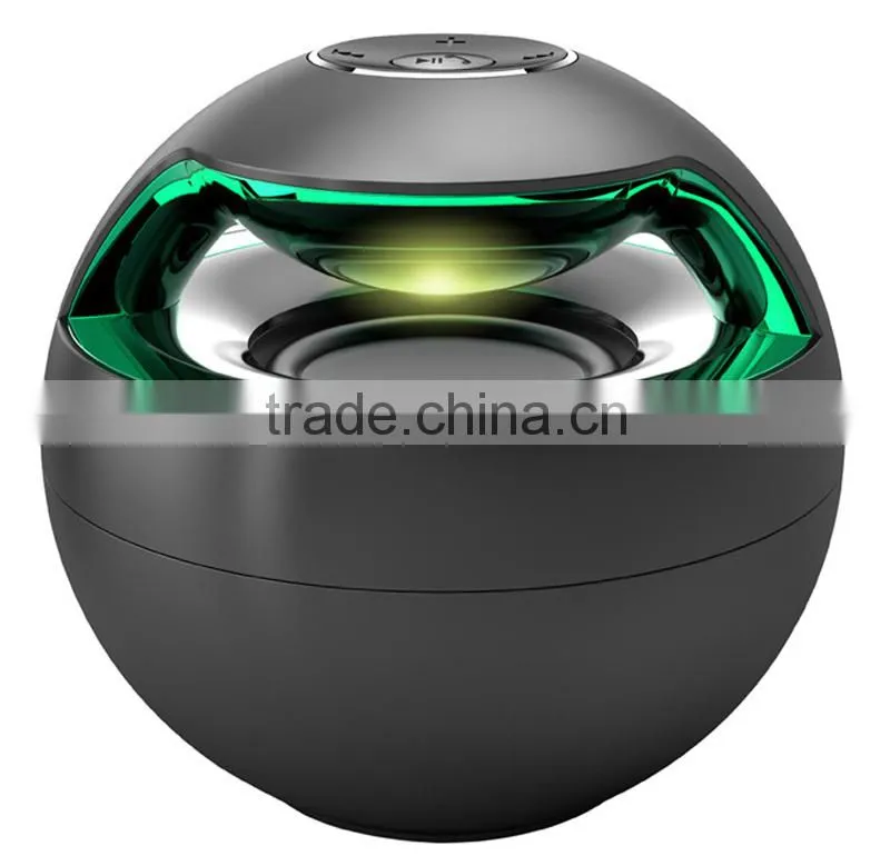 High class wireless bluetooth LED ball speaker with MIC handfree function