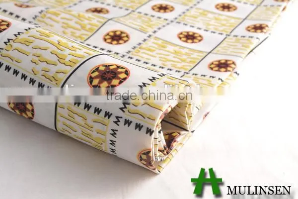Mulinsen 2015 printed polyester with twist satin price per meter