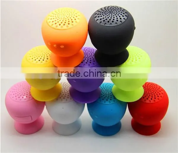 Mini Mushroom Wireless Bluetooth Speaker Waterproof Silicone Sucker Hands Free Speakers For Apple & Android Devices PC Computer