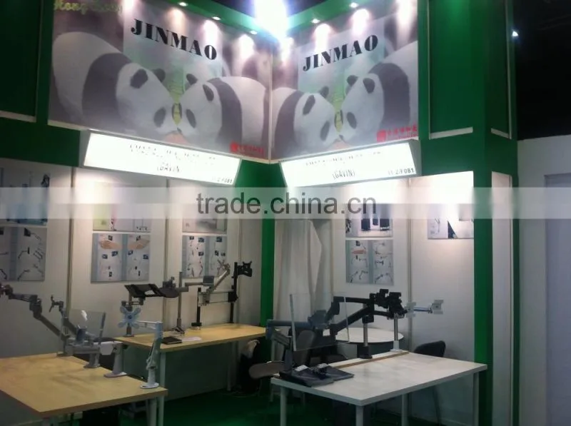 Modern Appearance lcd arm support clamp mount and grommet mount hanging dual monitors screens lcd arm