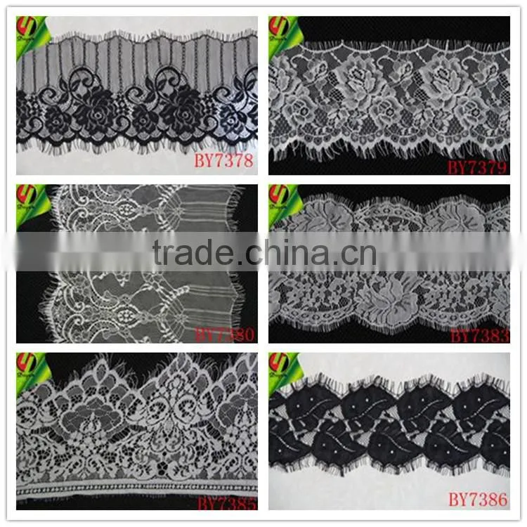 common flower eyelash lace for clothing accessories