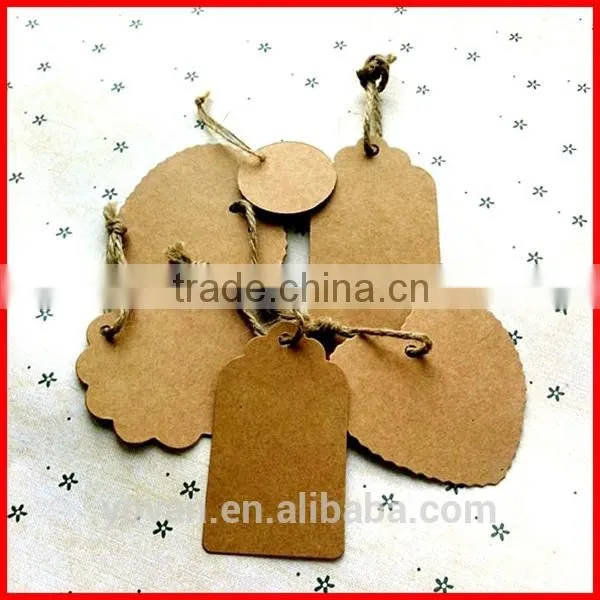 Kraft Paper Customized Printed Hangtag For Garment With Rope