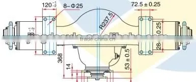 CHINESE construction machinery AXLE C216LQA YL26 for ROLLER XCMG ROLLER axles manufacturer