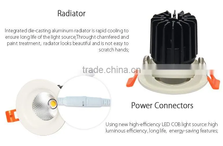 New premium durable 9w 24v led downlight with cut out 80mm