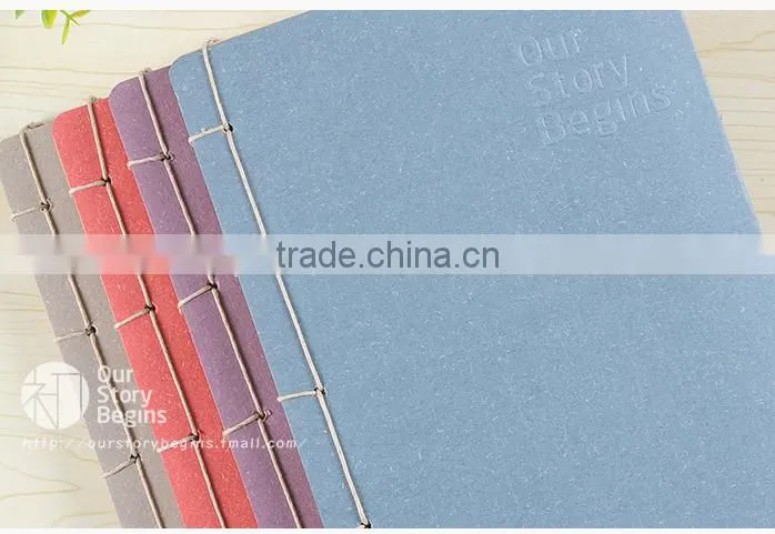 Sew Binding Pure Color Kraft Paper Notebook