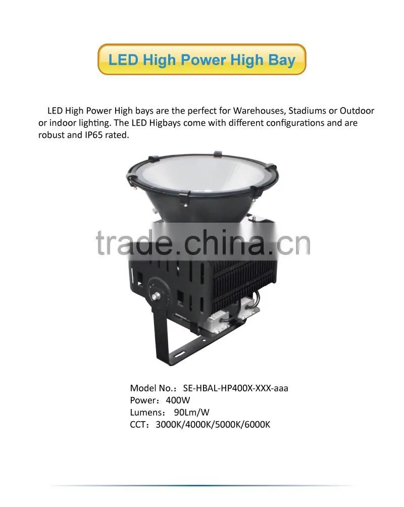 5 years warranty 400w industrial IP65 led high bay light with CE RoHS TUV