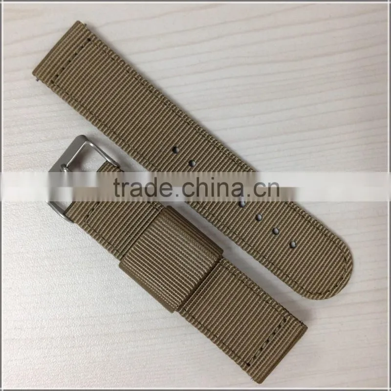 solid color 2 piece quick release watch nylon strap