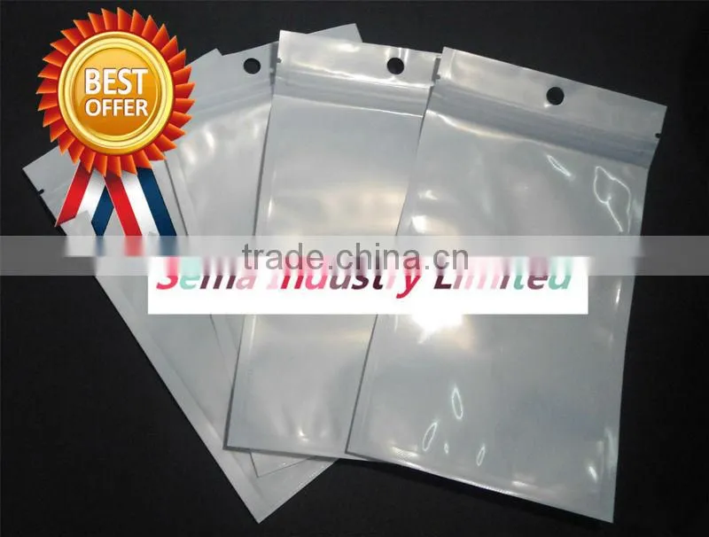 Resealable plastic pouch/bag with zipper For Smartphone/earphones/ID cards