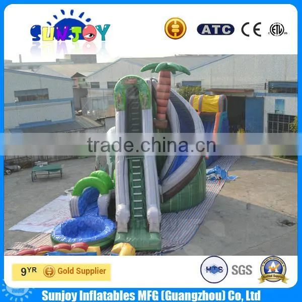 2016 hot sale PVC giant inflatable water pool slide