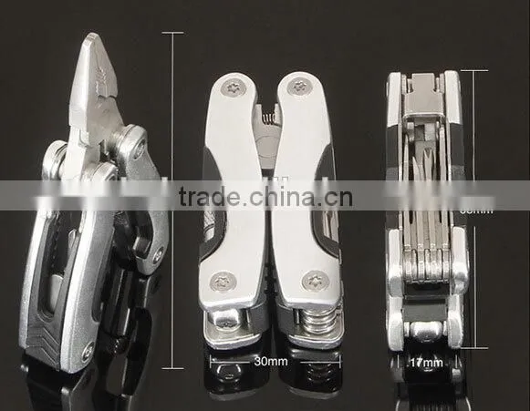 OEM Small folding Multifunctional pliers with LED flashlight