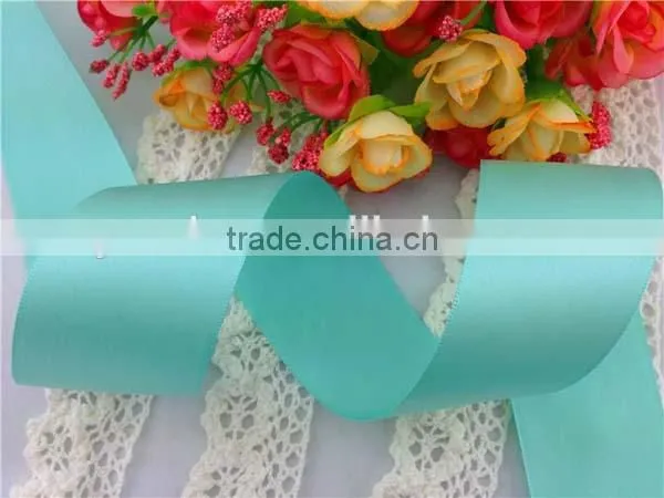 Wholesale Solid color wedding decoration belt single side 100% polyester satin ribbon 25yards/roll