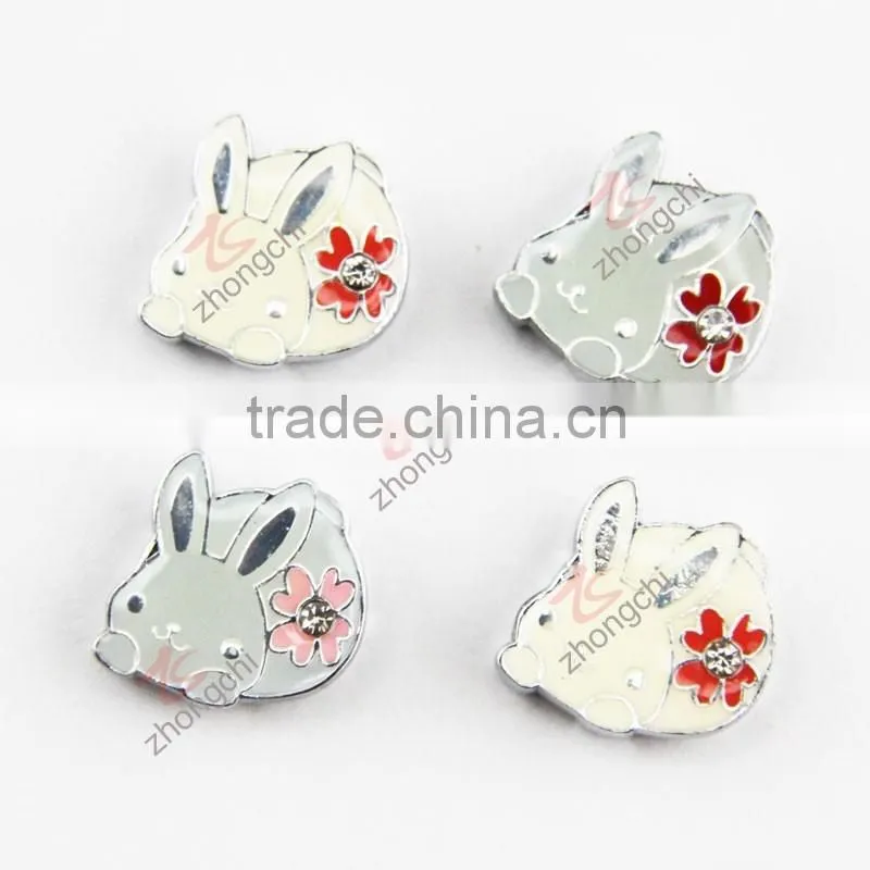 Hotselling metal epoxcy rabbit charm