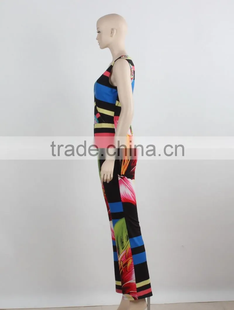 OEM custom bodycon jumpsuit summer swimming beach wear fashion printing beach party jumpsuit manufacture