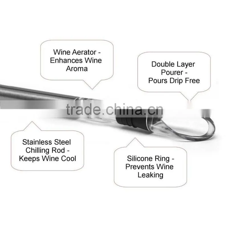 Wine Chiller Stick with Pourer Gift Set