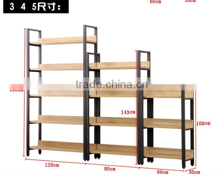 Wooden/metal clothing store display furniture design ,custom furniture display rack R161404