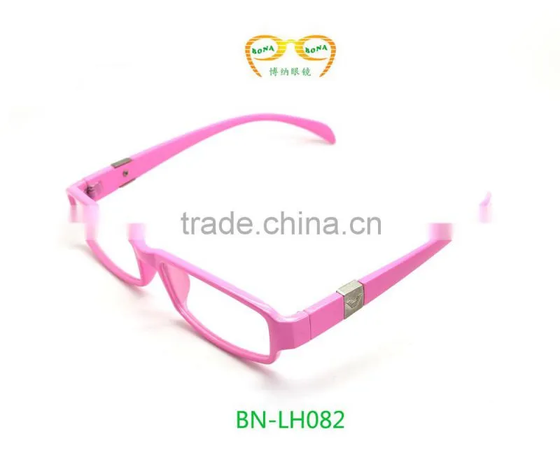 pink color plastic girls Promotion Reading sunglasses with metal hinge